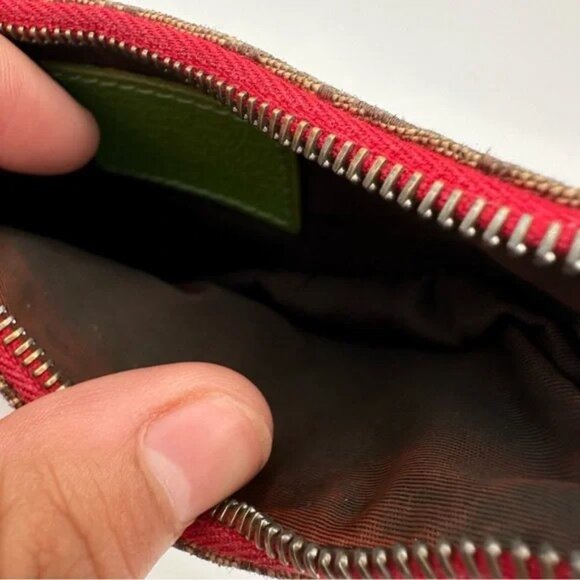 Christian Dior Coin Case Saddle Rasta Logogram Beige Multicolor Canvas - Picture 4 of 4